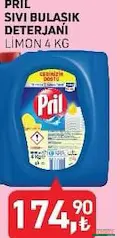 PRİL SIVI BULAŞIK DETERJANI LİMON 4 KG fiyat ve kampanya bilgisi